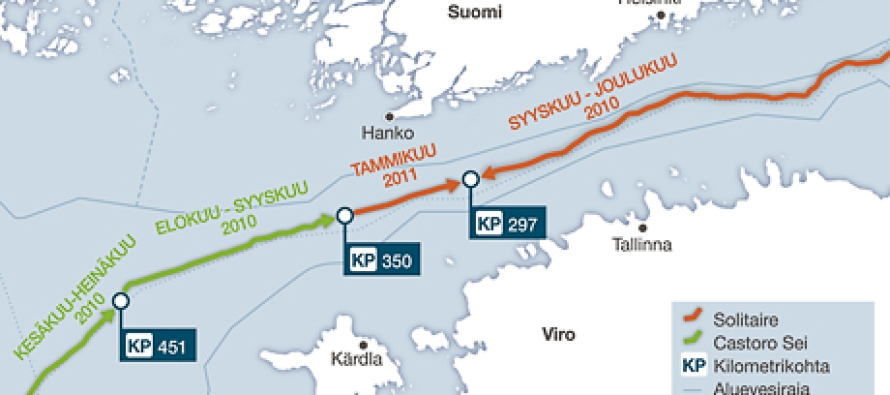 Nord Stream будет разрабатывать вариант маршрута в финских водах после отказа Эстонии в выдаче разрешения на исследования