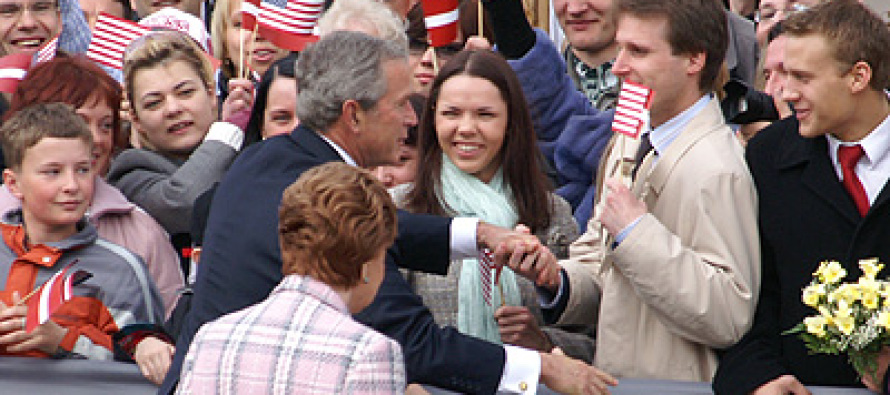 Джордж Буш посетил Ригу