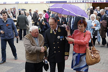 Празднование 9 мая 2014 года в Риге