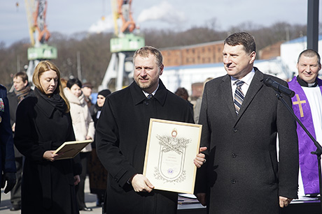 Флаг над «Резекне»