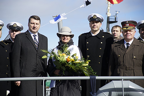 Флаг над «Резекне»