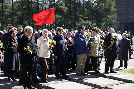 Митинг в Саласпилсе