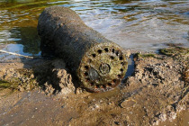 Реактивный снаряд в реке Шешупес