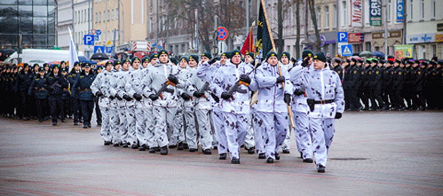 Парад в Даугавпилсе