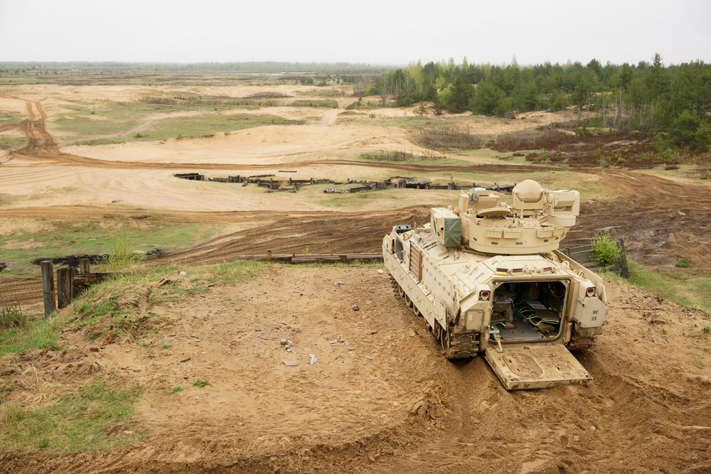 Стрельба Abrams M1A2 в Адажи