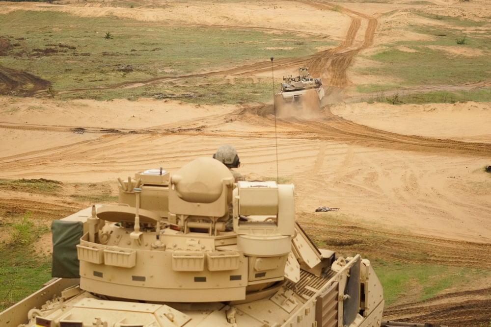 Стрельба Abrams M1A2 в Адажи