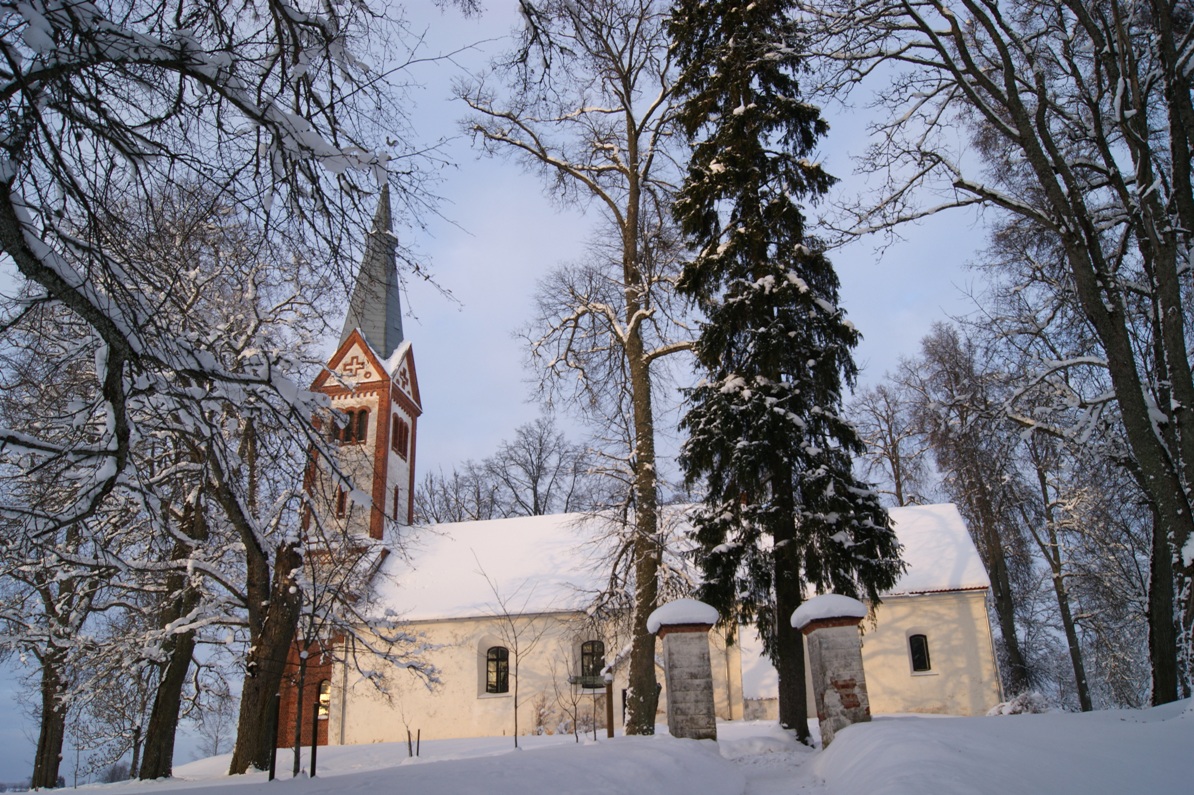 Снежная зима в Сигулде