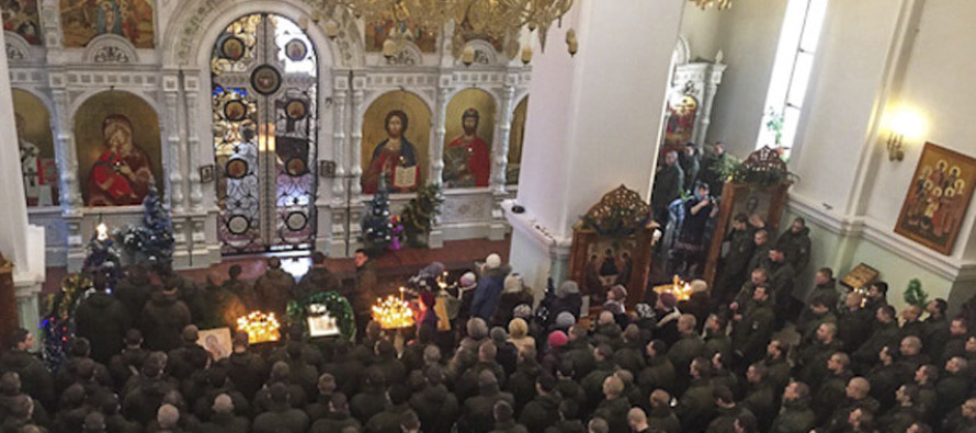 Крестный ход и воинская литургия в Балтийске
