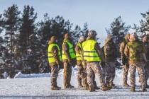 Полевые учения пехотной роты Земессардзе