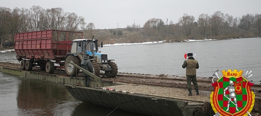 Понтонёры оказали помощь на Могилёвщине