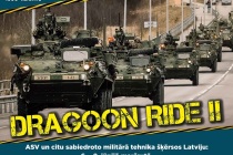 Марш военной техники через всю Латвию