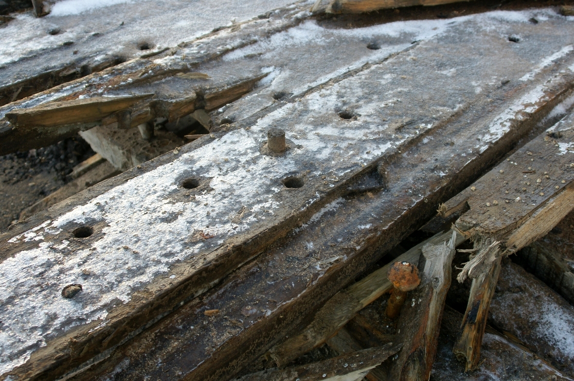 Остатки корабля в Даугавгриве