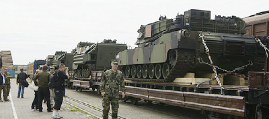 Американские танки везут в Польшу