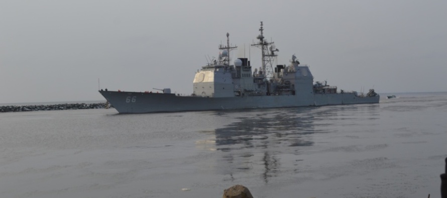 Американский крейсер УРО прибыл в Клайпеду