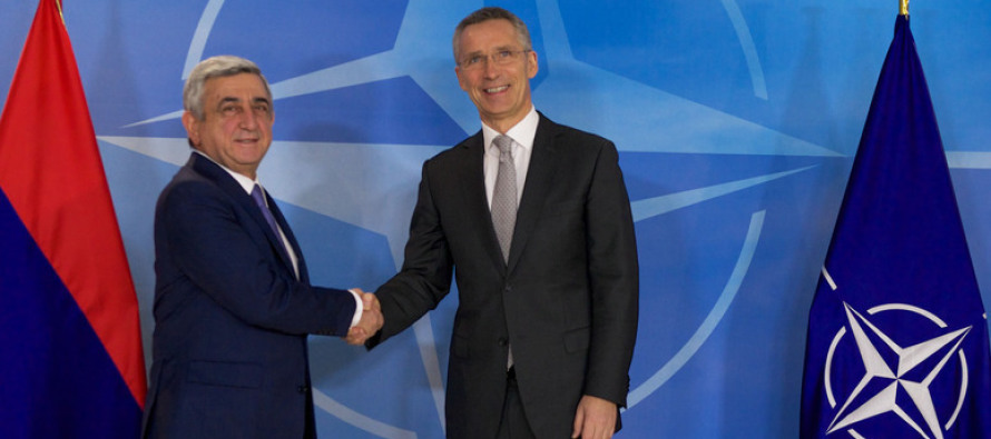 Президента Армении приняли в Штаб-квартире НАТО