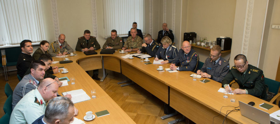 Встреча военных атташе в Минобороны Латвии