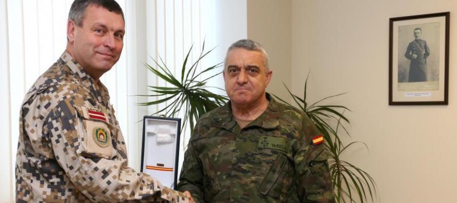 Визит командующего сухопутными силами Испании в Латвию