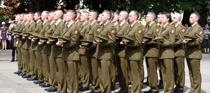 Выпуск офицеров Литовской военной академии