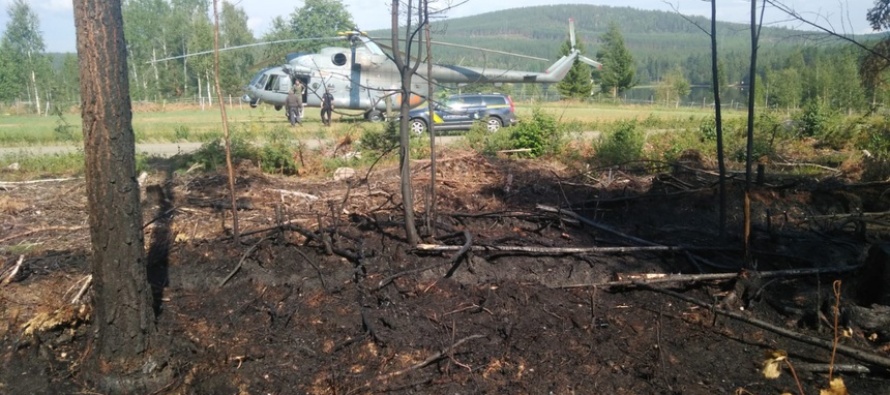 Литовские вертолёты тушат пожары в Латвии и Швеции
