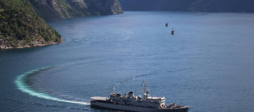 Корабли НАТО у берегов Норвегии