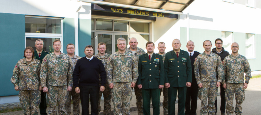 Встреча военных и пограничников в Резекне