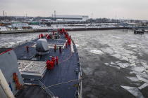 Ракетный эсминец USS Porter (DDG 78) пришёл в Ригу