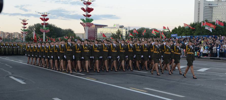 Военный парад прошёл в Минске