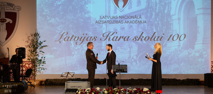 Отметили 100-летие Латвийской Военной школы