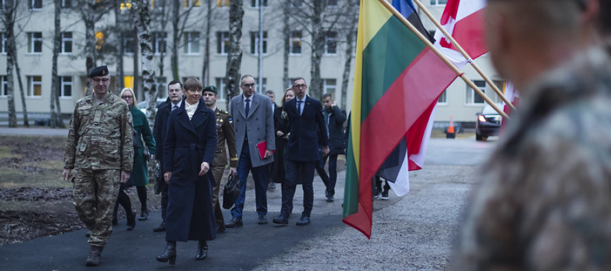 Президент Эстонии посетила Адажскую базу