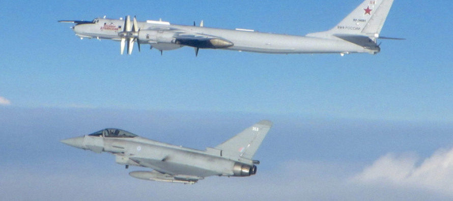 Перехват российских военных самолётов над Бискайским заливом