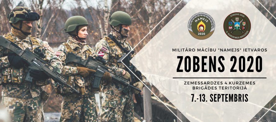 Полевые тактические учения Земессардзе “Zobens 2020” проходят в Курземе