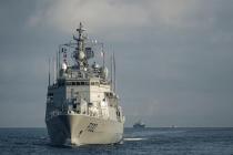 Совместные учения кораблей Латвийских морских сил и 1-й постоянной военно-морской группы НАТО