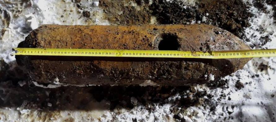 Во время строительных работ в Вентспилсе найдена авиационная бомба весом 70 кг