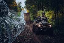 Строительство забора на Латвийско-Белорусской границе