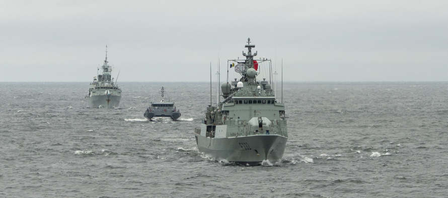 Совместное учение Латвийских ВМС и Первой постоянной военно-морской группы НАТО