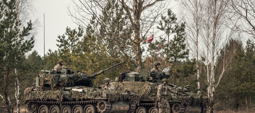 Совместное учение Латвийских вооружённых сил и боевых групп НАТО “Bold Axe”