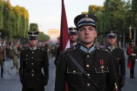 Рота почётного караула Латвийских вооружённых сил приняла участие в военном параде, посвящённом Дню взятия Бастилии