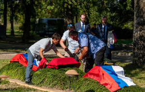 Перезахоронение офицеров в Екабпилсе