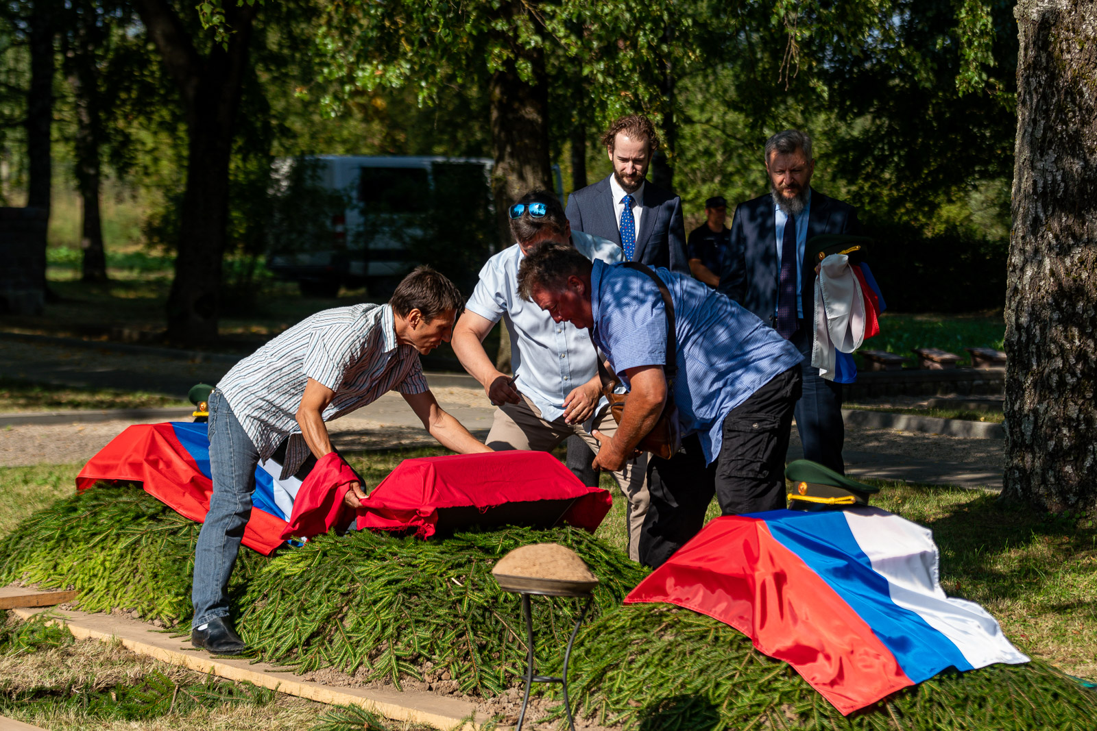 Перезахоронение офицеров в Екабпилсе