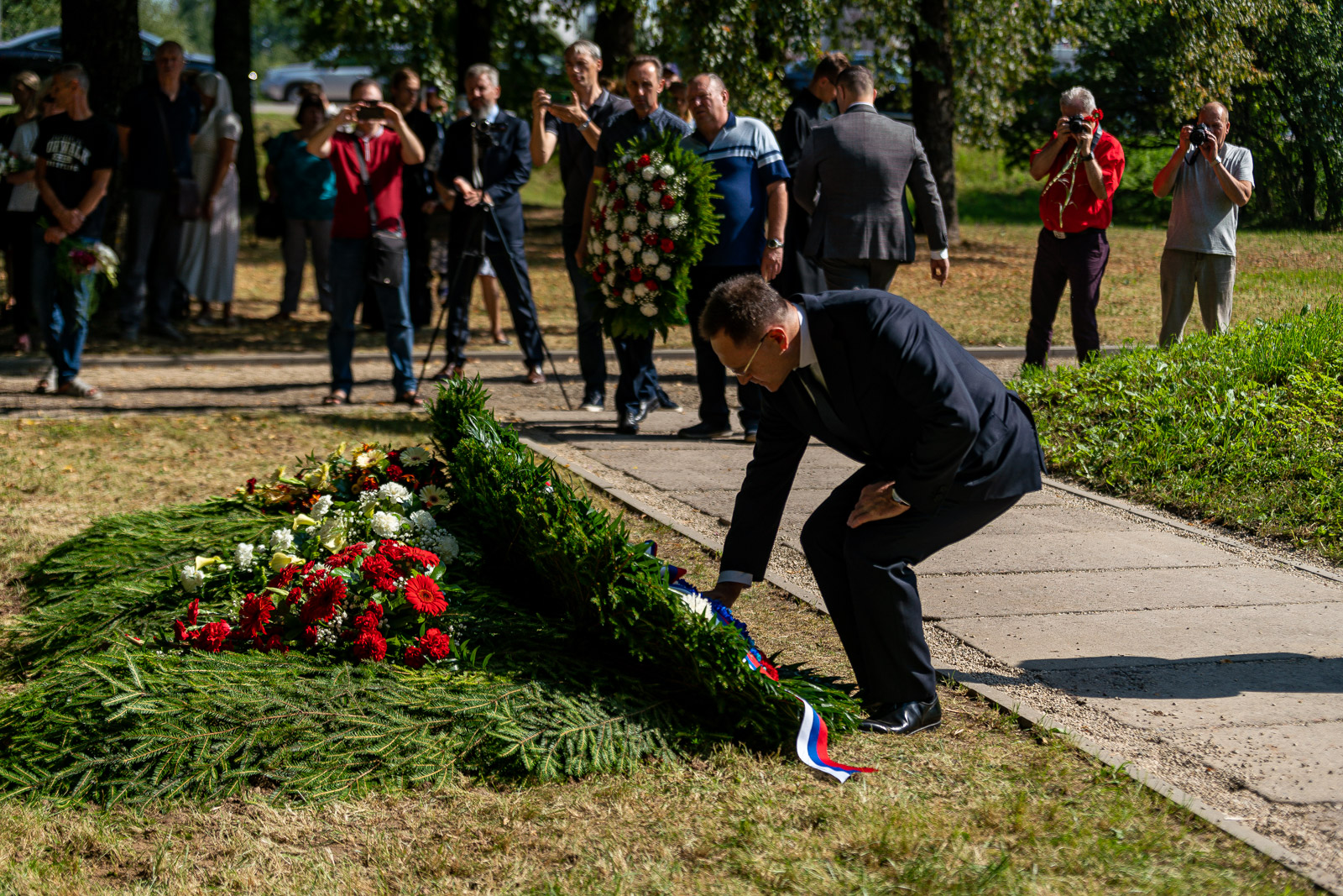 Перезахоронение офицеров в Екабпилсе